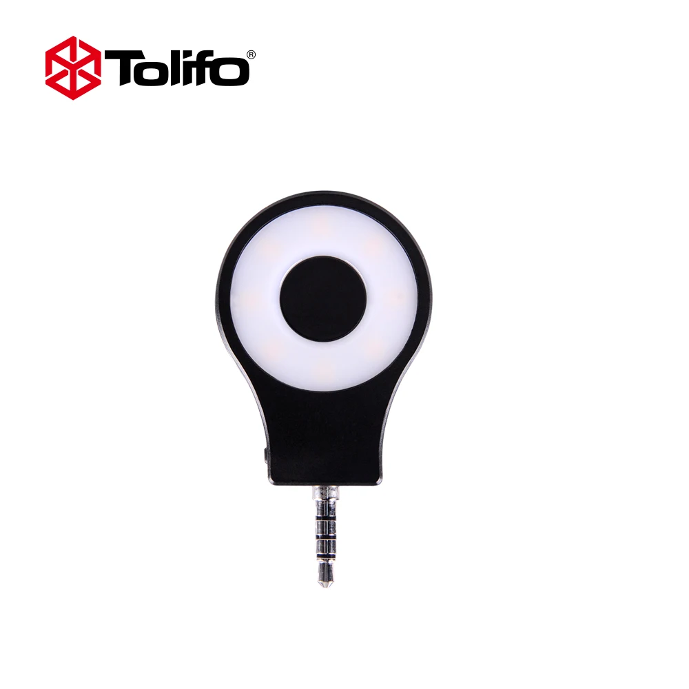Кольцо для селфи Tolifo HF0801 черного цвета перезаряжаемый карманный прожектор iPhone iPad