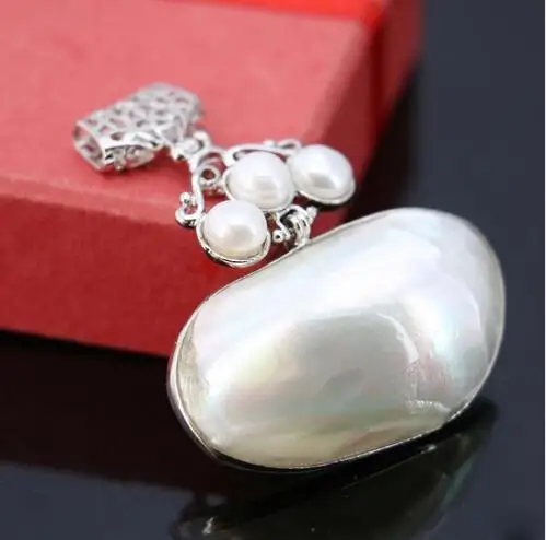 L009 Nouvelle marine blanc naturel shell nacre perle pendentif Fit mode femelle collier DIY faire de gros | Украшения и