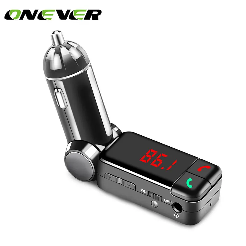 Автомобильный FM трансмиттер Onever с Bluetooth и USB зарядкой|car fm transmitter|transmitter mp3fm transmitter mp3