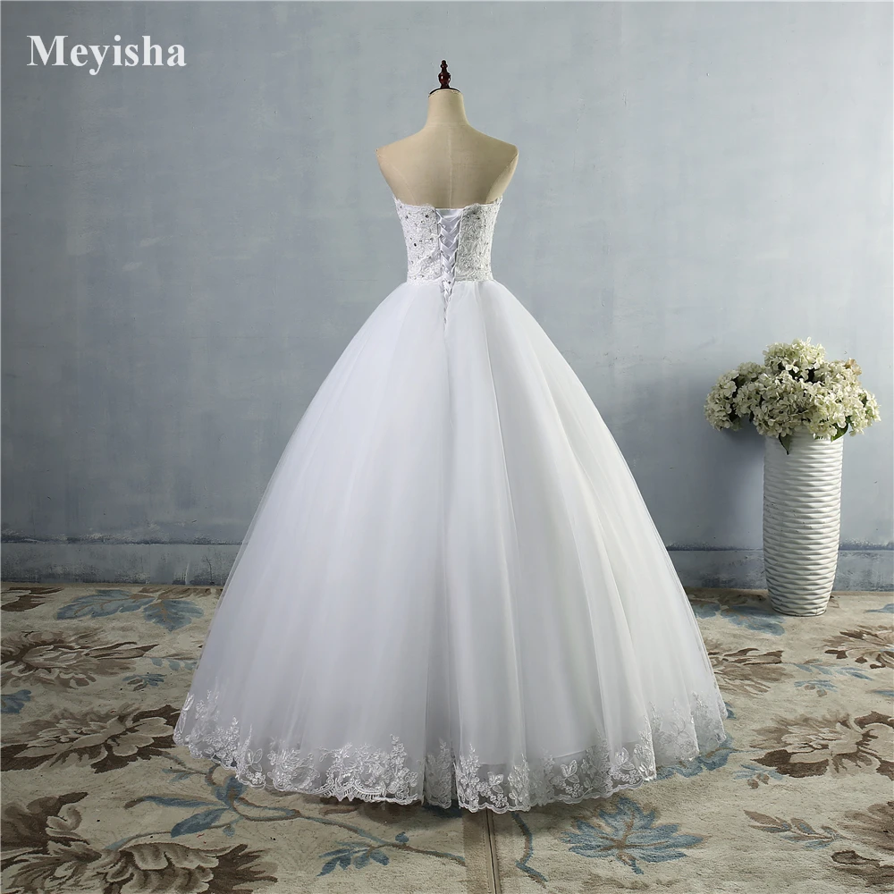 ZJ9061 кружева нижний Белый Кот Пром платье со шнуровкой сзади Свадебные платья 2019