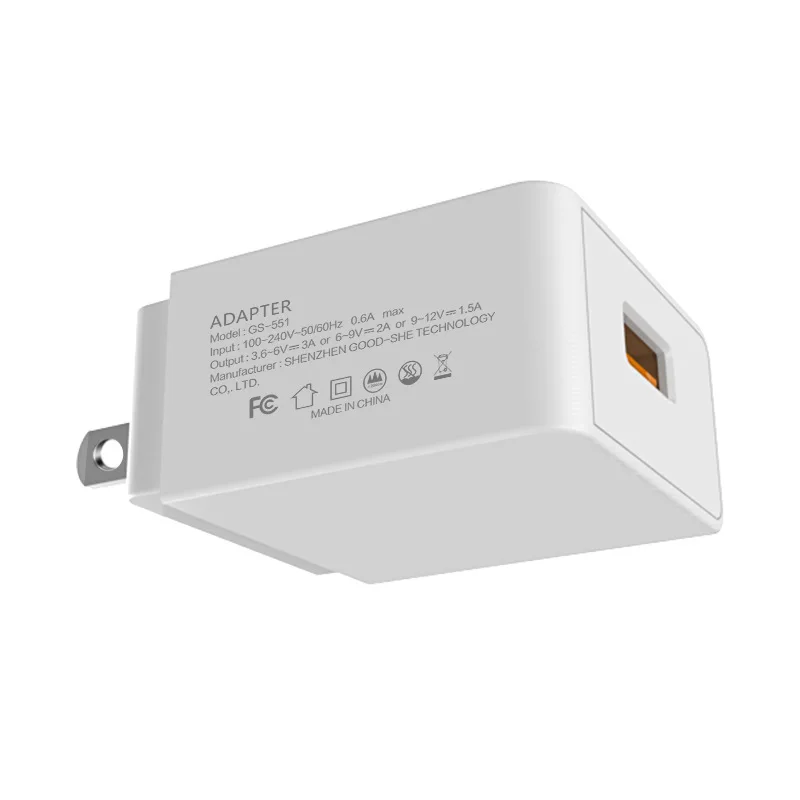 Зарядное устройство USB стандарта США быстрое зарядное 3 0 18 Вт для планшета (Quick Charge