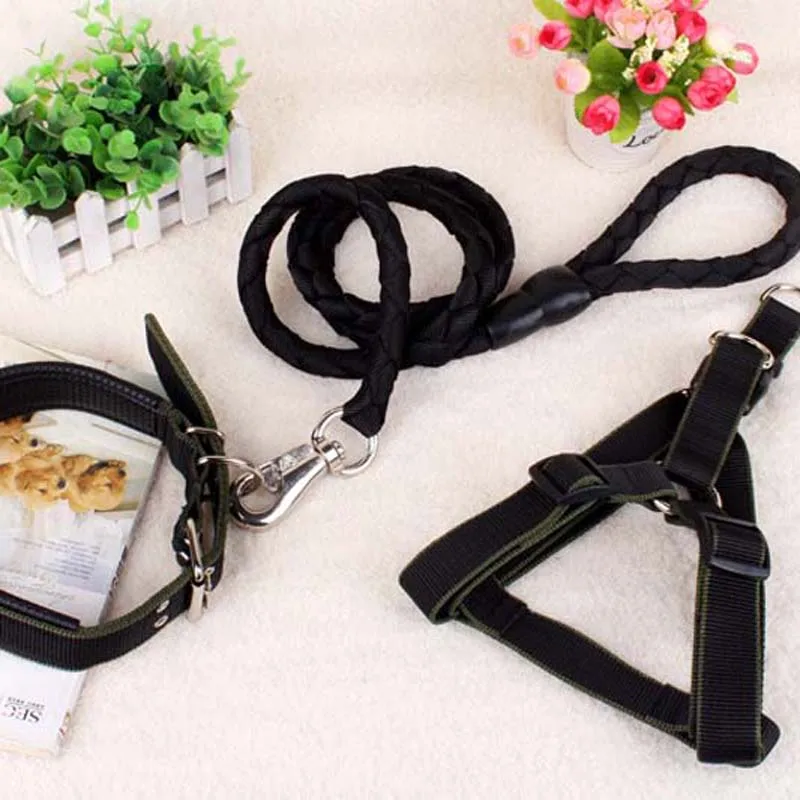 High Quality Puppy Pet Dog Set Accessories Nylon Durable Cat Collar Harness Leash Apparels for Small Chihuahua Dogs 10E | Дом и сад