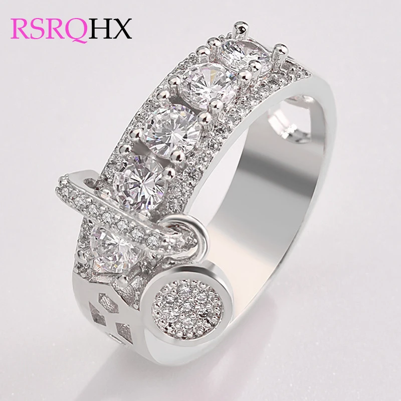 Кольца с блестками для женщин и девушек ювелирные украшения из розового золота