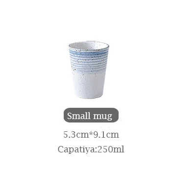 Small mug 1 шт. простой Керамика посуда набор фарфоровой посуды говядина тарелка для десертов рисовая чаша для супа, салата кружка креативный Настольный Декор ваза - Цвет: Small mug