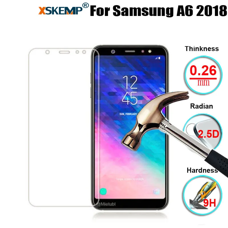 XSKEMP для samsung Galaxy A6 2018 ультра тонкий Экран защитная пленка 9 H из настоящего