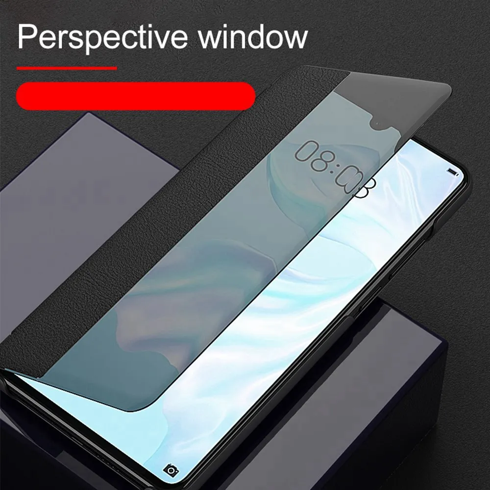 Ударопрочный флип-кейс KISSCASE для Huawei P30 чехол P10 P20 Pro умный с окошком Mate 9 10 20Pro |