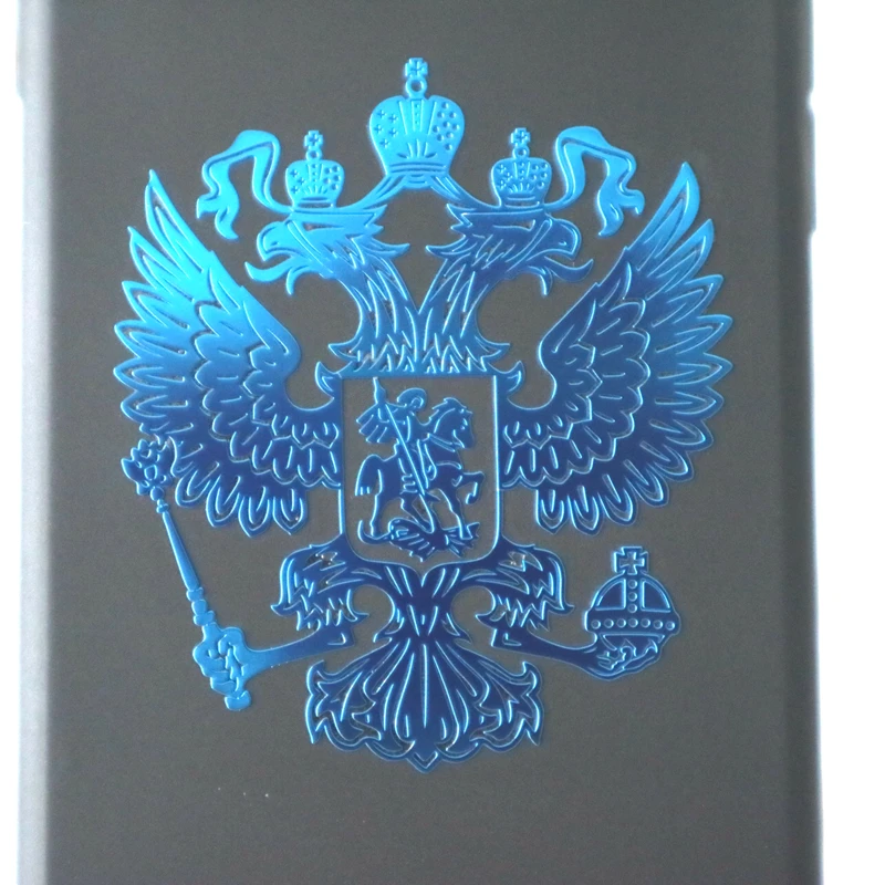 CK2887#3.4*4см Герб России Никель Металл Наклейки на автомобиль Российская Федерация