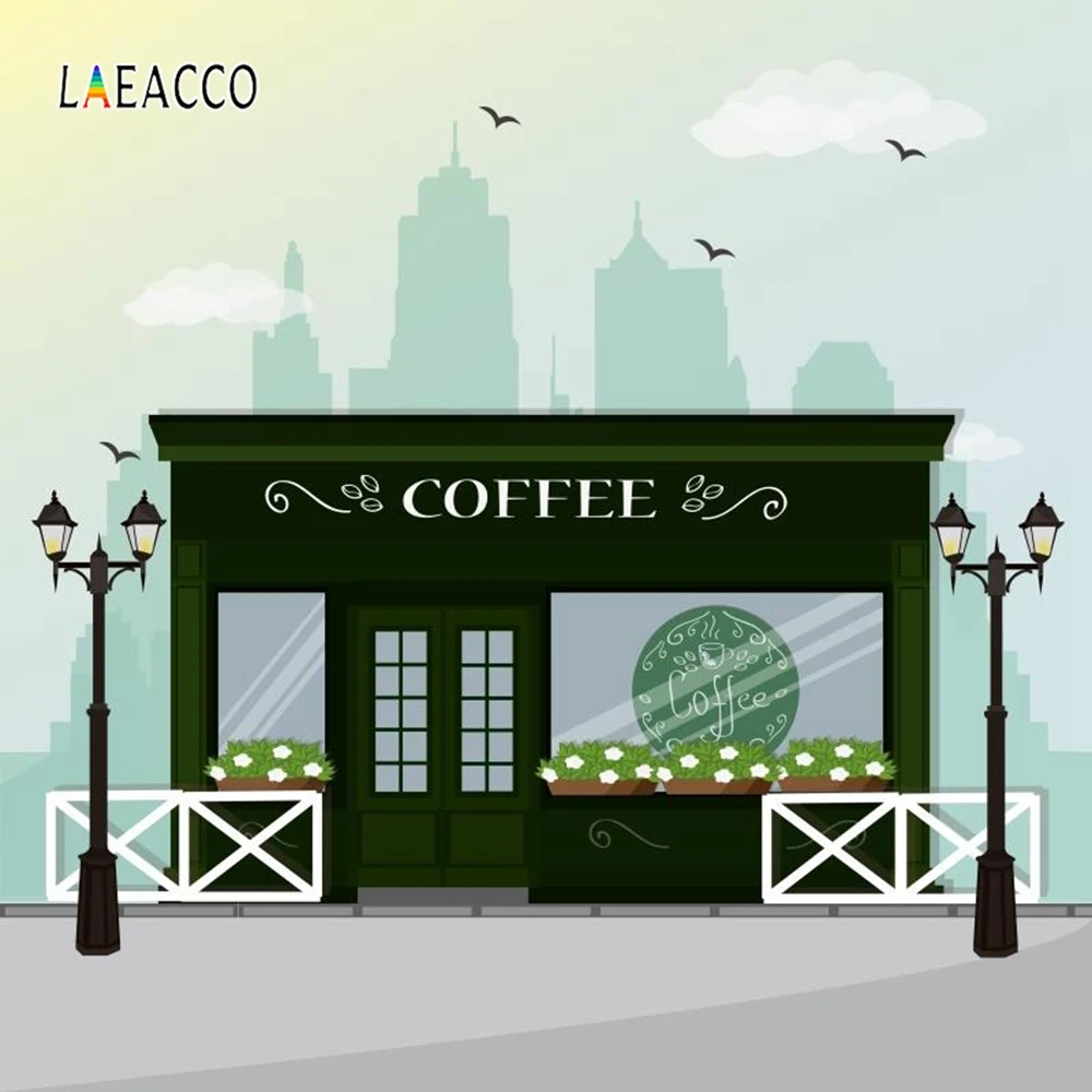 Laeacco мультфильм магазин фотографии фон велосипед конфеты ребенок партии