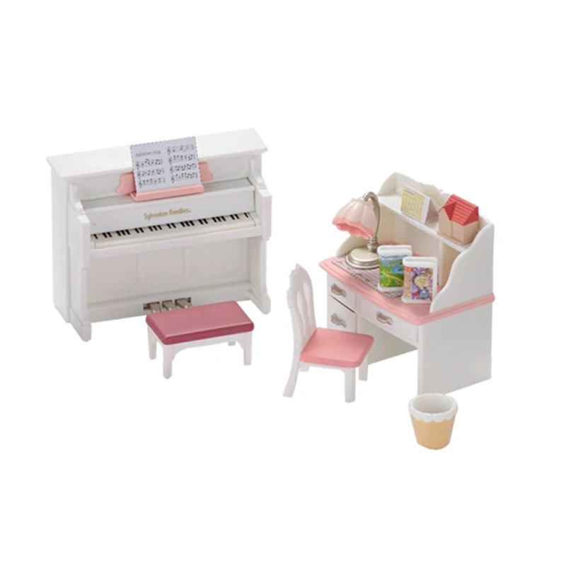 Sylvanian Family кукольный домик мебель аксессуары девочка Bedromm кровать/стол/пианино