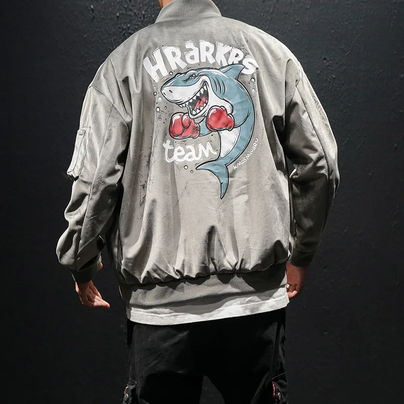 Хип хоп мультфильм печати Повседневная одежда мужская harajuku уличная весенняя