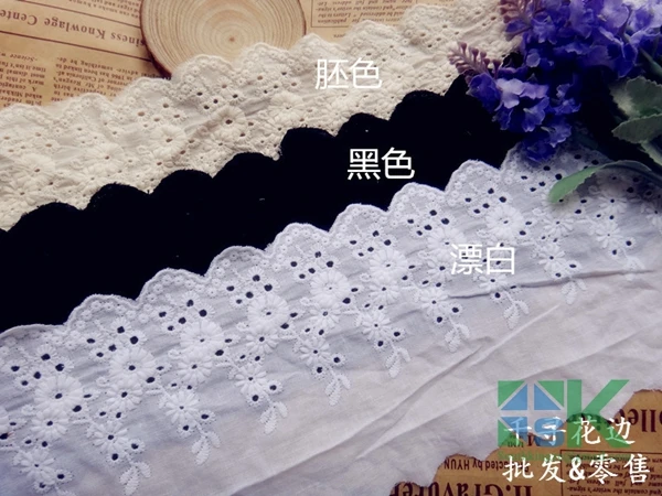 cotton sweet lace 5 Yard / Lot High Quality 11CM White Black Cotton Cloth Lace Trim DIY Hand Sewing Embroidery Clothes Accessori | Дом и сад