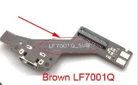 Для lenovo PB1-750M Phab TD-LTE PB1-750N PB1-750 зарядки Порты и разъёмы Зарядное устройство Порты и разъёмы док-станция USB Гибкий плоский ленточный кабель для наушников с микрофоном - Цвет: Brown-LF7001Q