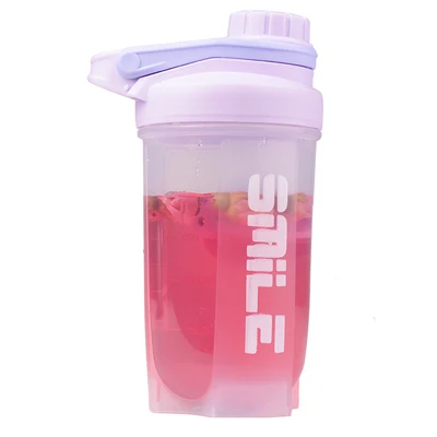 500ML Sports Shaker Bottle Gym Fitness Bicycle Camping Cycling Water Bottles Protein Mixer Drink Powder Milk - Цвет: 500ML