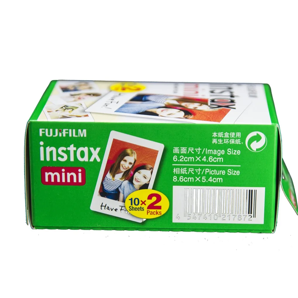 Оригинал Fuji Fujifilm Instax Мини пленка 60 листов фотобумага для мини камеры Polaroid 7 s 8 90 25 55