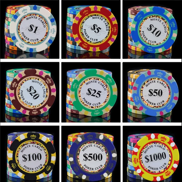 New quality Chip Box 14g Clay Chips Set Metal Texas Holdɾm Poker Casino Coins Club Accessories |