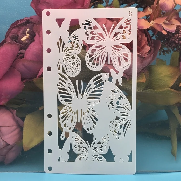 

A6 Бабочка DIY Craft слоистые трафареты настенная живопись фотообои шаблон