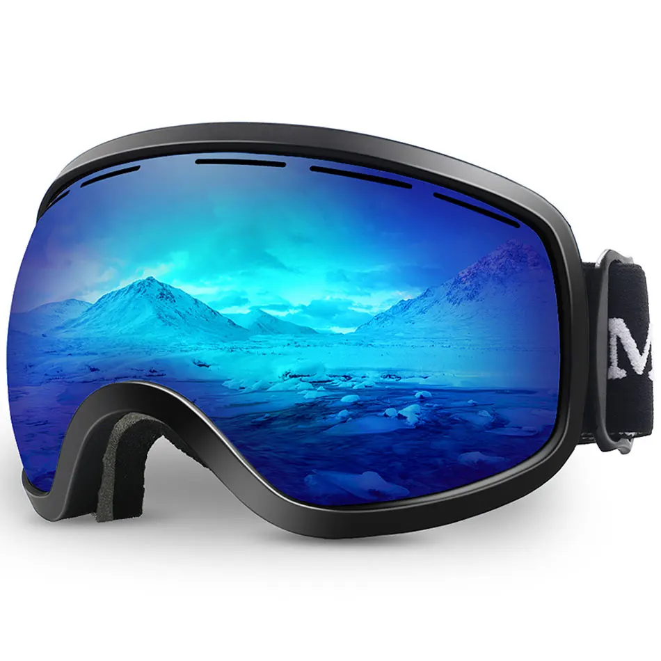 002 blue lens JULI, очки для снега, зимние спортивные очки, УФ-защита для мужчин и женщин, маска для сноуборда, очки с защитой от запотевания, очки для снегохода M3 - Цвет линз: 002 blue lens