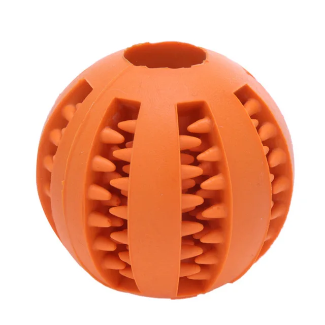 orange Игрушки для домашних собак IQ Treat Ball интерактивная игрушка для собак жевательная игрушка для собаки мячик для корма игра для укус собаки-устойчивые чистые зубы шарики товары для домашних животных - Цвет: orange