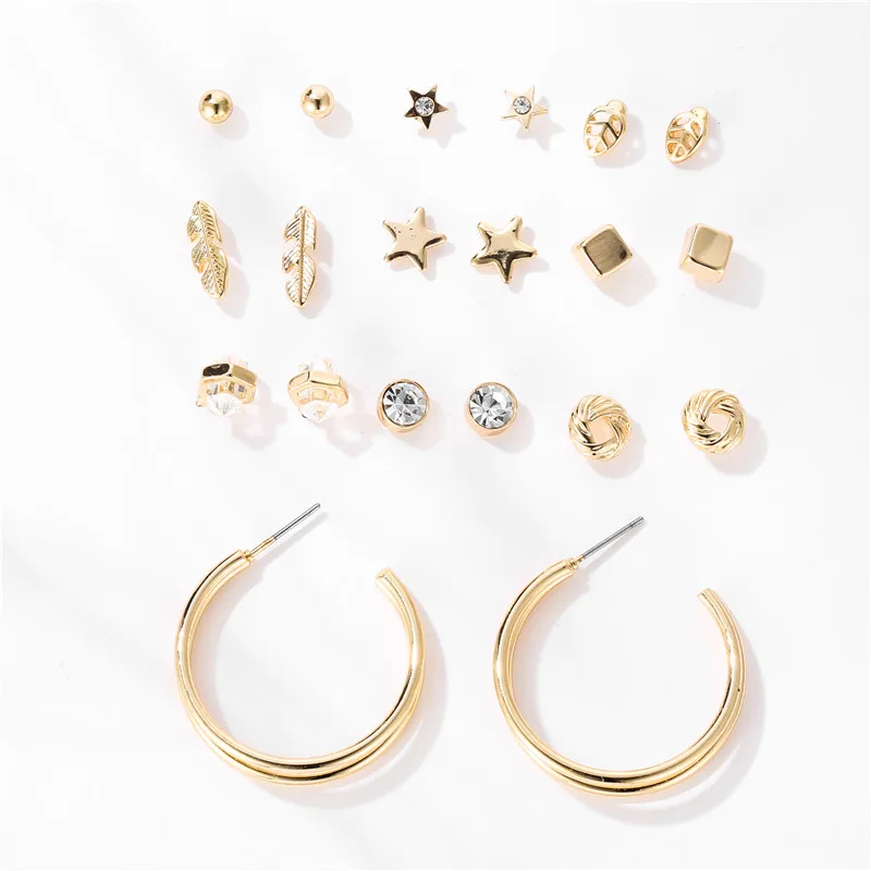 12 пар/комплект серьги гвоздики с перьями|Серьги-гвоздики| |