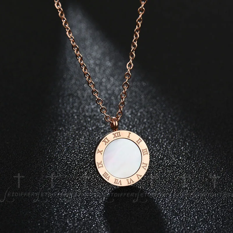 Letdiffery роскошное Золотое римское письмо ожерелье из нержавеющей стали с высокой