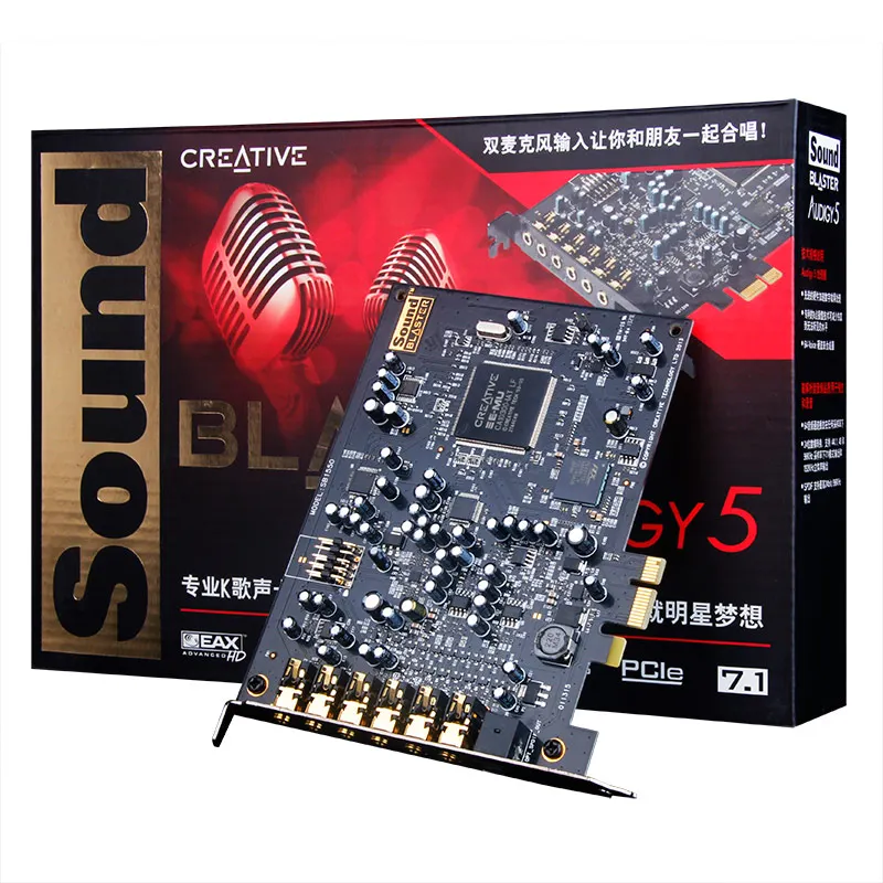 Креативный/инновационный A5 Audigy 5 встроенный 7,1 сетевой Караоке Настольный PCIE независимая звуковая карта