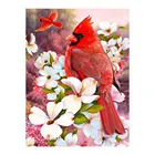 Cardinals птица Алмазная картина Полный Круглый животное Новые DIY клейкие шарики Вышивка крестом 5D Цветочные простые украшения дома
