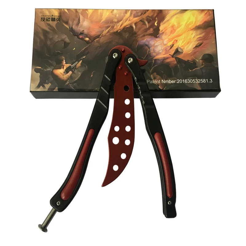 LLxxmm бабочка в ноже обучение из нержавеющей стали CS GO нож счетчик удар игра