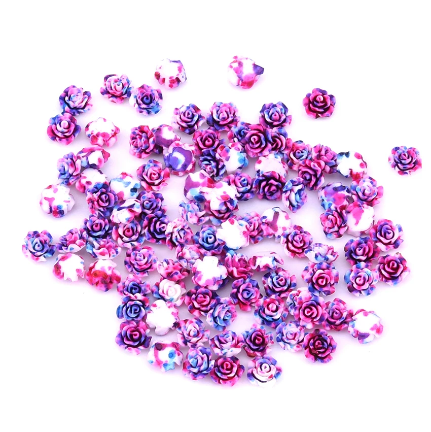 100 шт 6 цветов на выбор полимерные цветы для украшения ногтей DIY Шарм 3d unha
