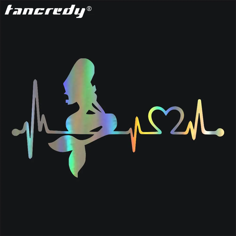 Tangcredy сердцебиение Русалочка стикер автомобиля и наклейки Стайлинг украшения