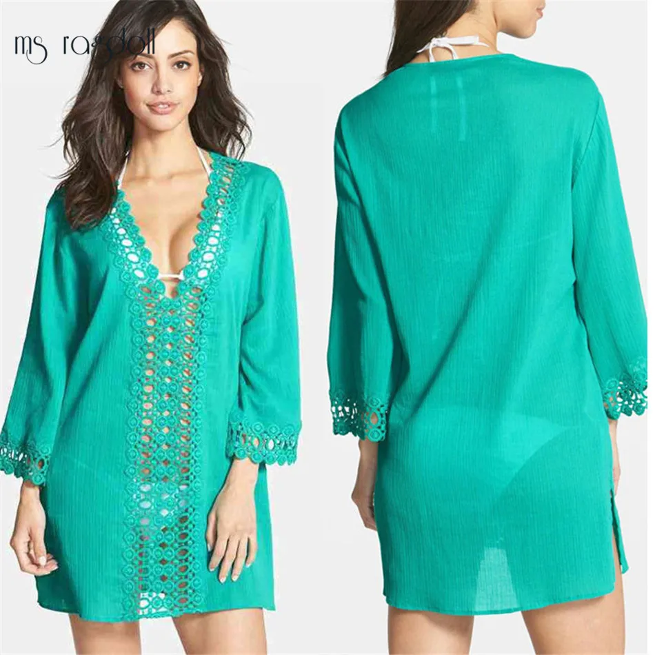 Летнее парео Пляжная туника одежда сексуальный купальник накидка платье для