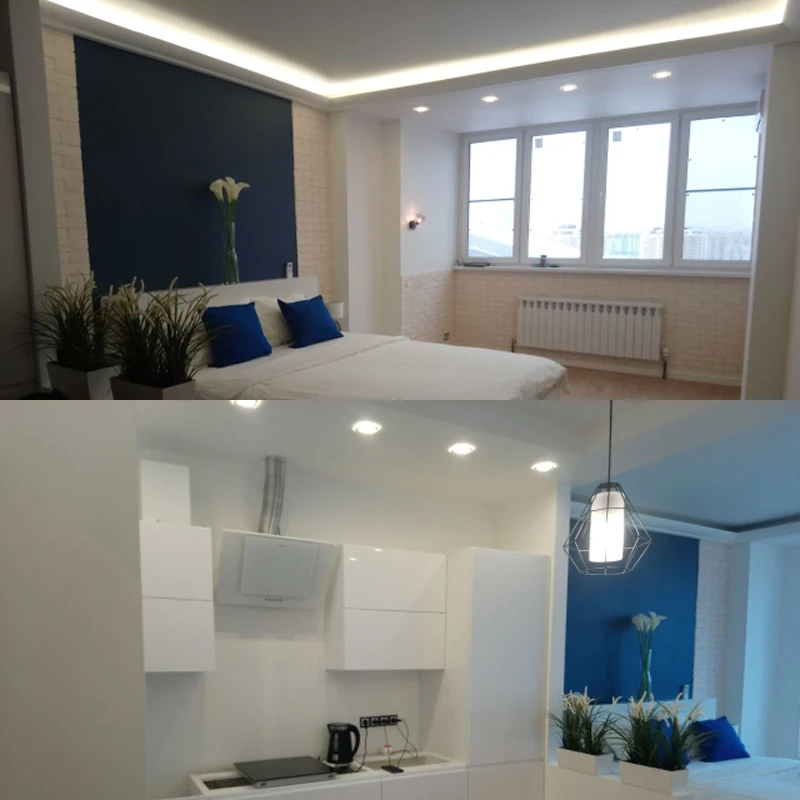 Светодиодная Встраиваемая стеклянная панель супер световая потолочная лампа 6