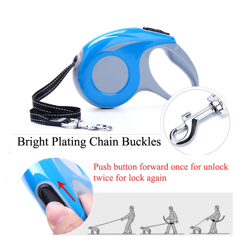 Светоотражающие выдвижные поводки для собак прогулок и бега Прямая