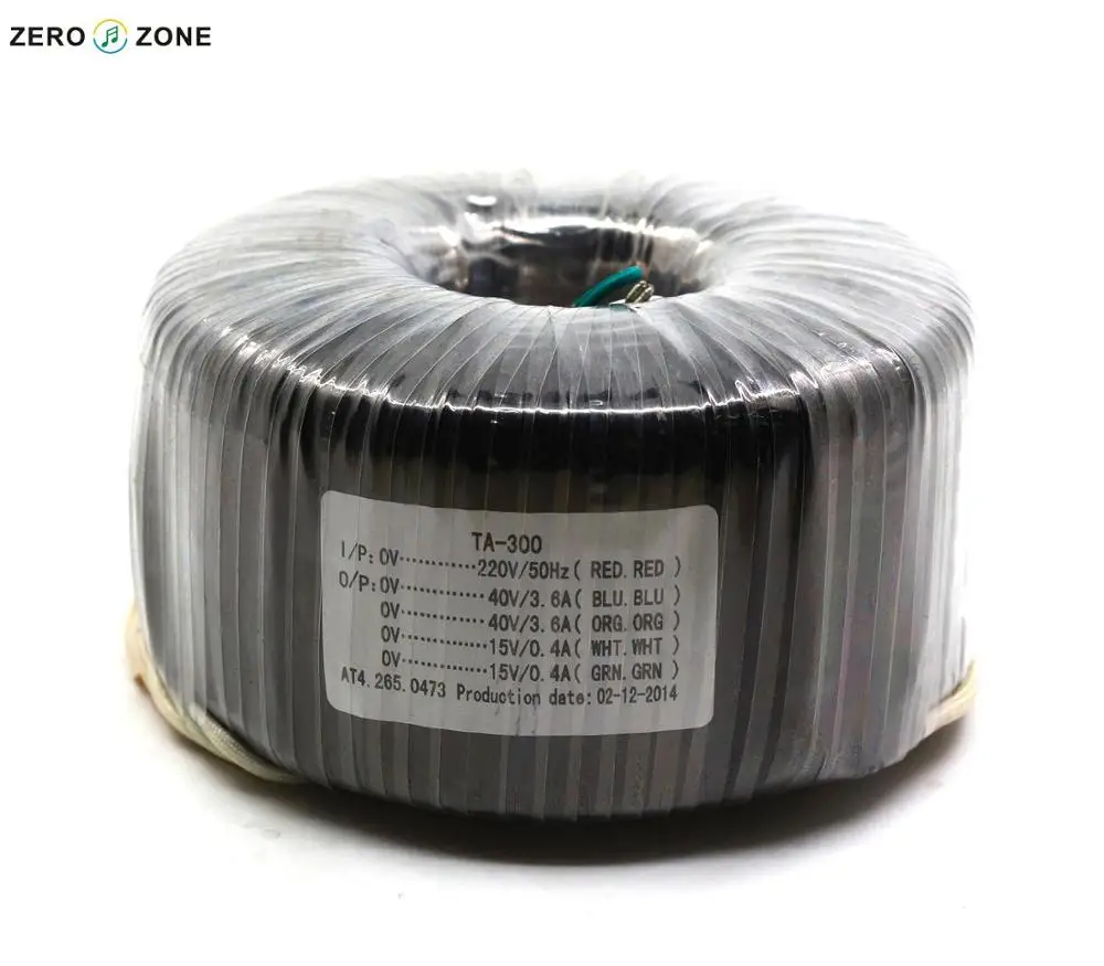 

ZEROZONE TA-300 300W Toroidal Transformer 300VA Dual 40V+ Dual 15V Power Supply Transformer