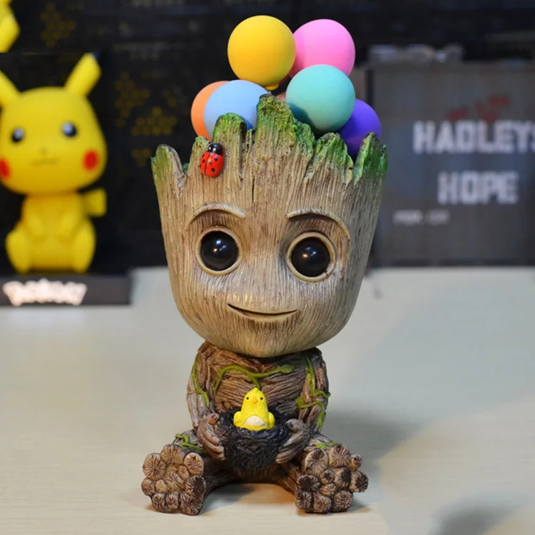 15 см Дерево человек ребенок Аниме фигурки кукол Penholder Grunt стражи галактики 2 Модель Герой ручка горшок и цветочный горшок игрушки