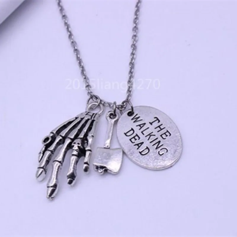 Ювелирные изделия из тибетского серебра Ходячие мертвецы цепочка с подвеской 1