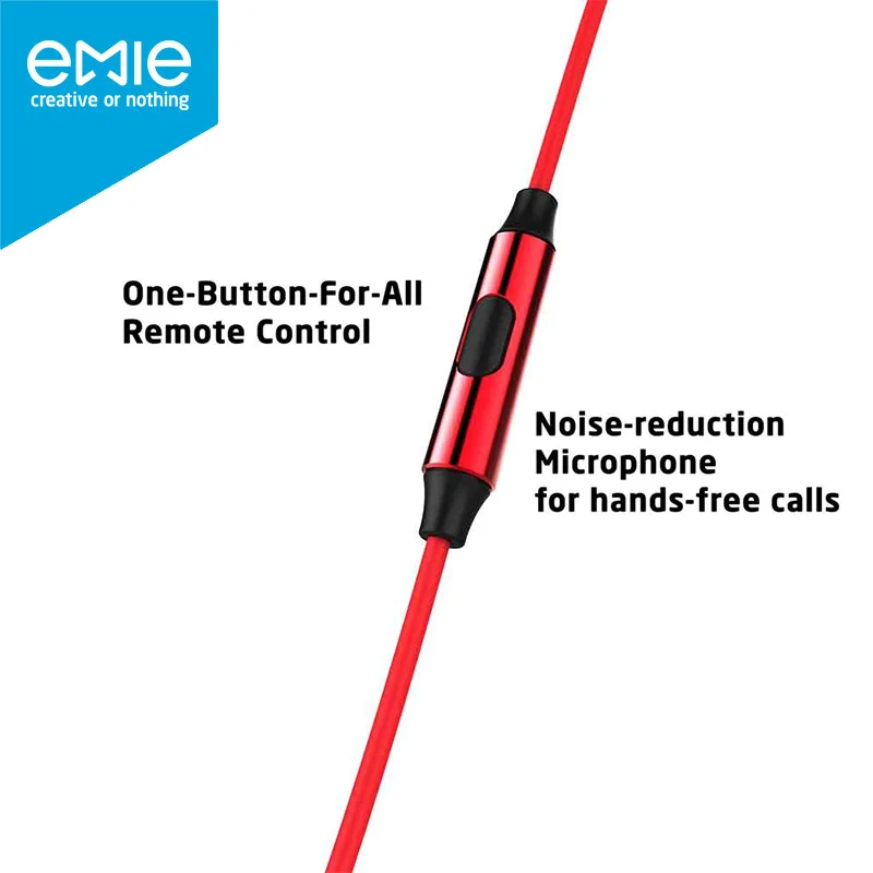 EMIE наушники Devil Рога в ухо с микрофоном Управление глубокий мощный бас звук для