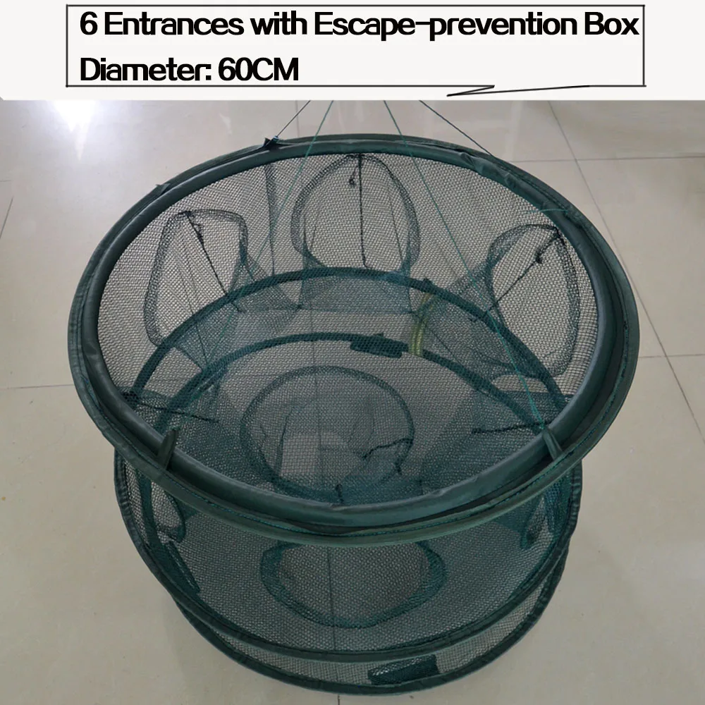 Новые продукты Автоматического Рыболовная Сеть Креветки Кейдж Нейлон Складная