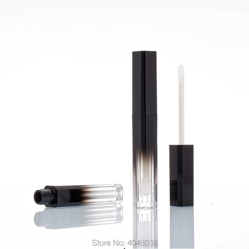 Пустые тубы для губ контейнеры розового цвета косметический черный блеск