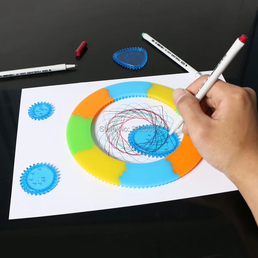 Набор для рисования Spirograph rail 31 шт. игра раскрашивания краски креативный