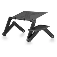 portable alloy laptop table foldable adjustable laptop desk folding cooling computer desk bed laptop tray desk study stand