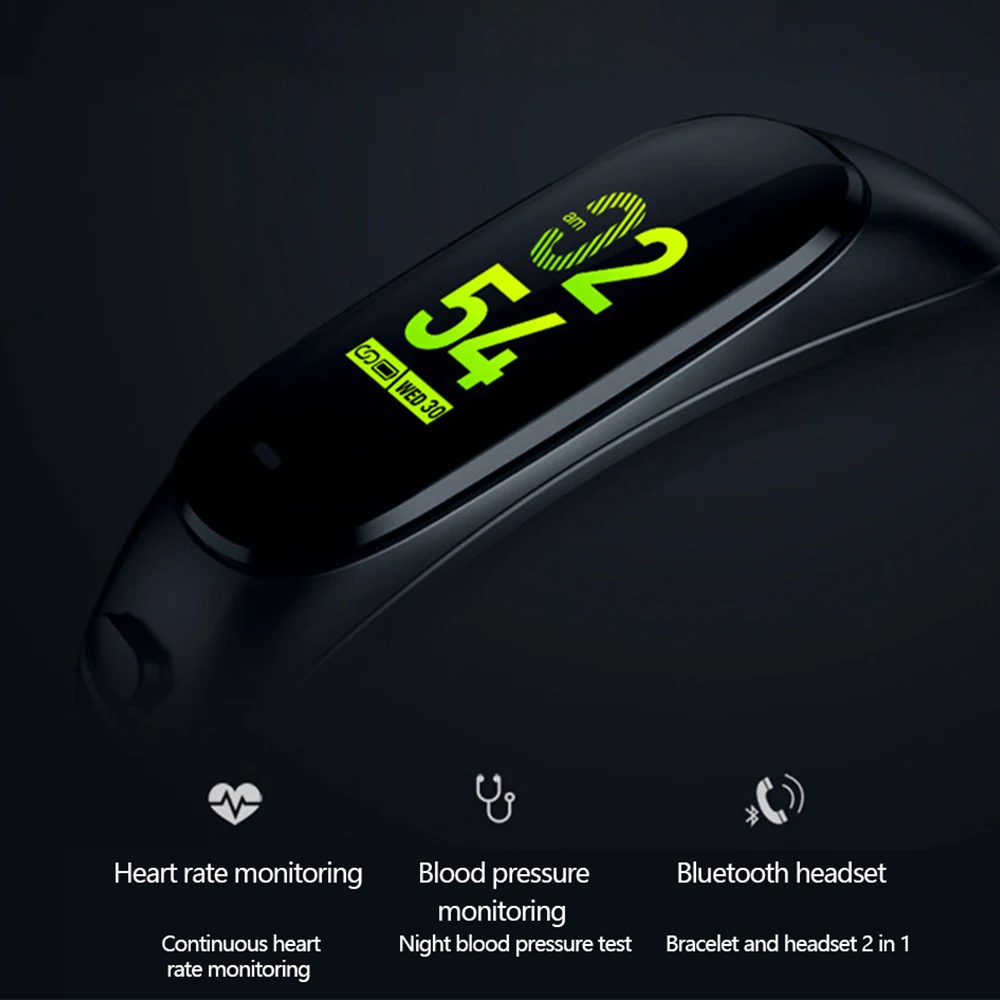 Smart band V08 Смарт часы браслет Водонепроницаемый наушники Сенсор Фитнес трекер