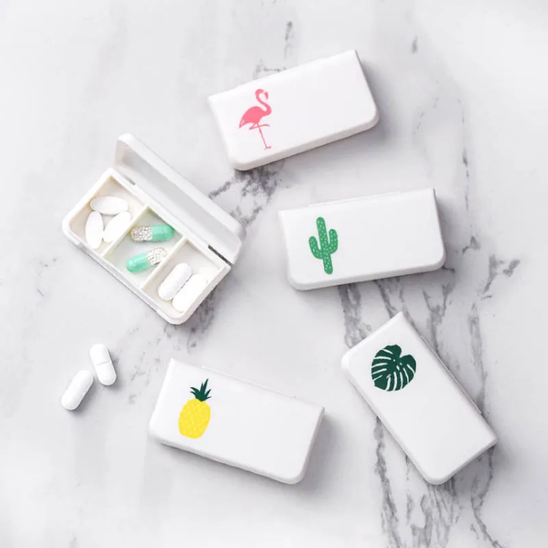 1 шт. фламинго кактус таблетки Медицинский Набор Герметичный портативный 3 сетки