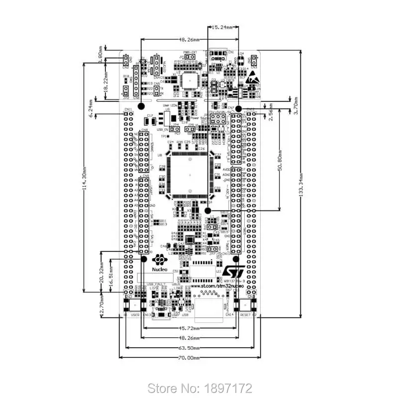 STM32F207ZG официальная демонстрационная плата макетная с нуклео для дева STM32F207ZG|demo