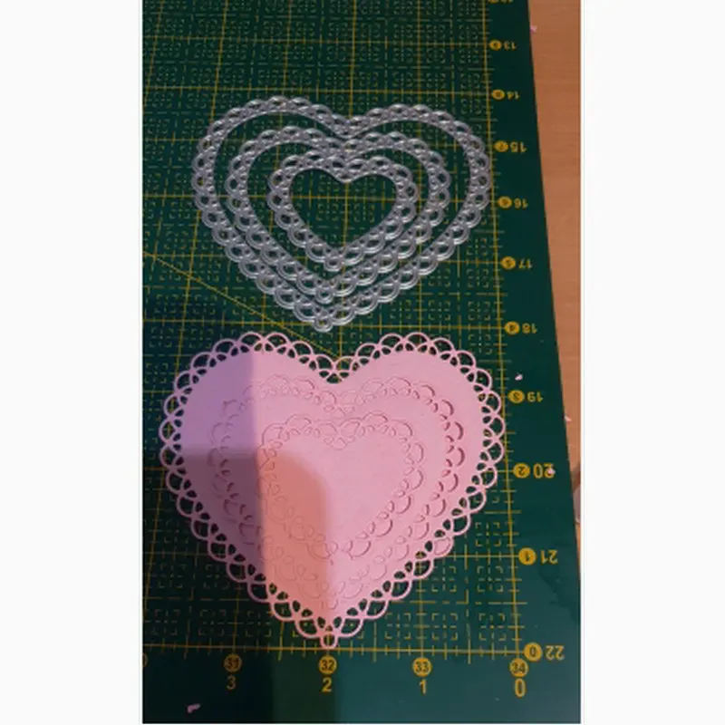 В форме сердца металлическая резка штампы Штабелируемый DIY рельефная тарелка