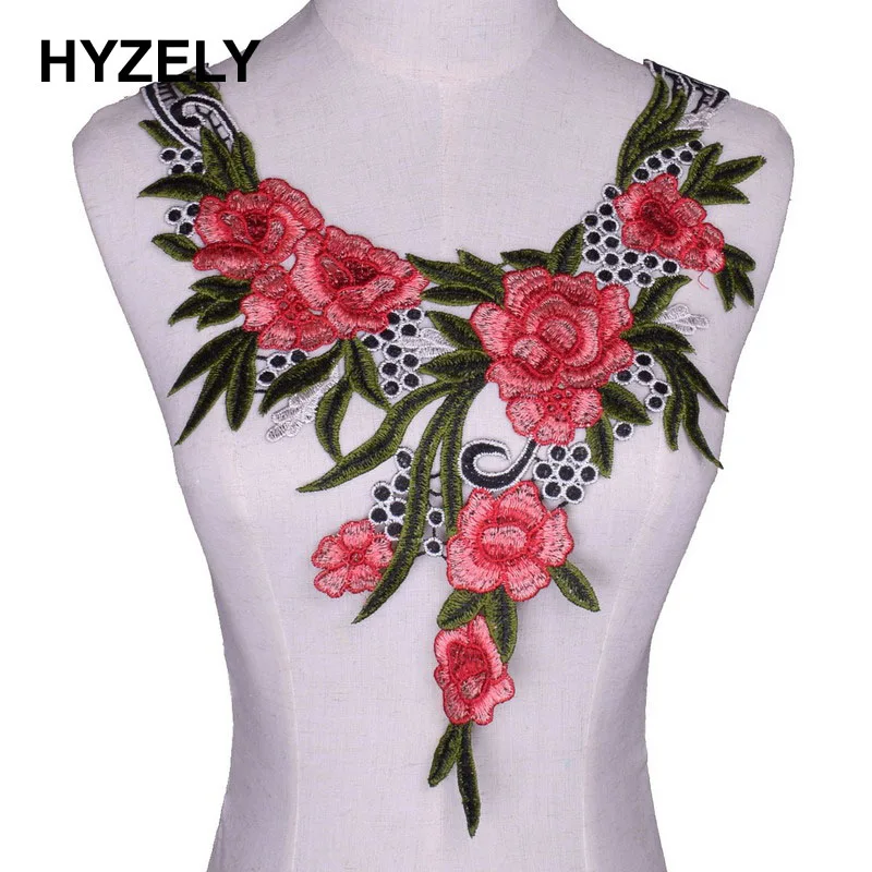 

1Pc Lace fabric Dress Applique Motif Blouse Sewing Trims DIY Neckline Collar Costume Decoration Accessories