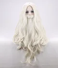Парик Дамблдора, 65 см, блонд, Длинные термостойкие синтетические волосы, парики для косплея + борода + шапочка