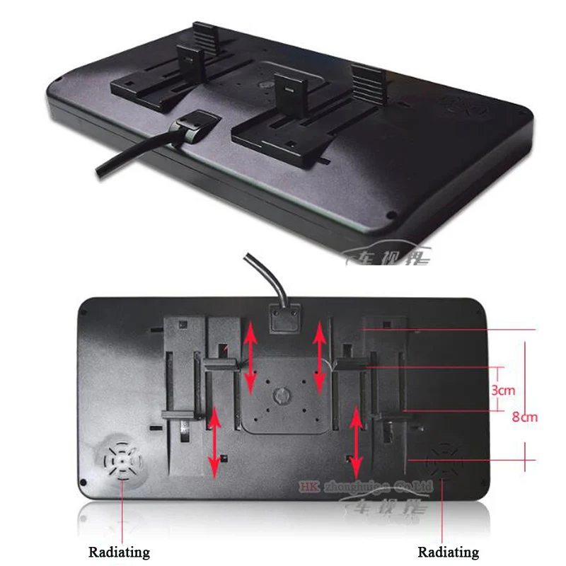 Автомобильный зеркальный монитор с ЖК экраном 1024x600 HD 9 дюймов Bluetooth MP5 FM