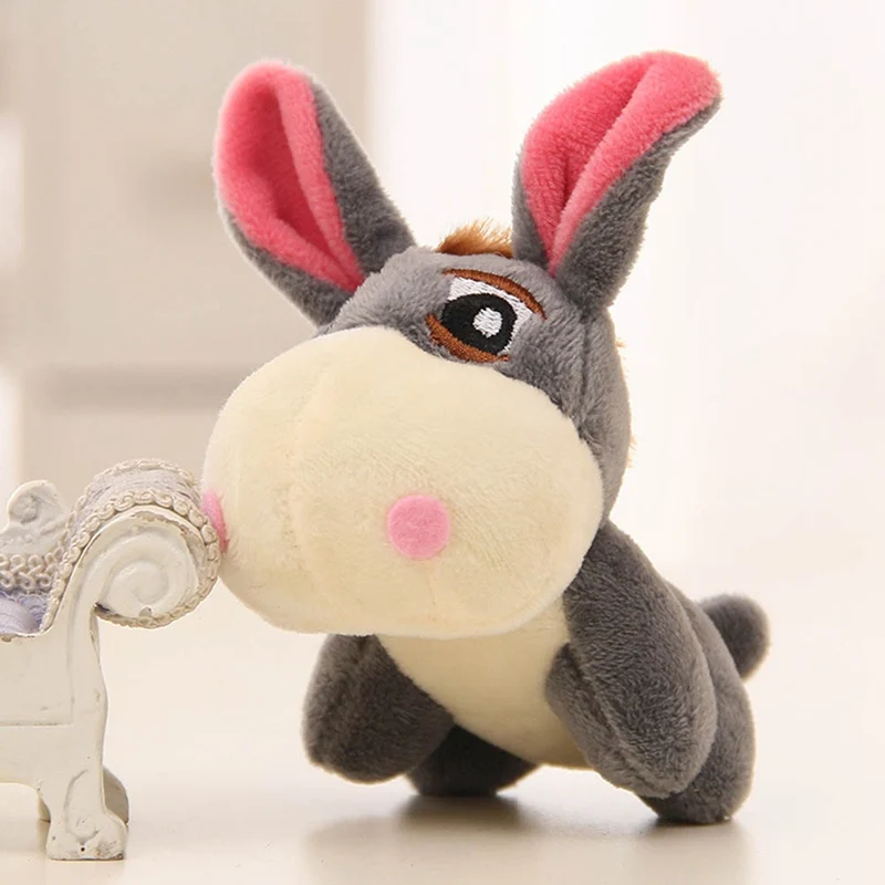 12 см Kawaii маленький плюшевый Ослик Игрушки милые мини-подвески мягкие животные куклы детские игрушки подарки на день рождения сумка аксессуар