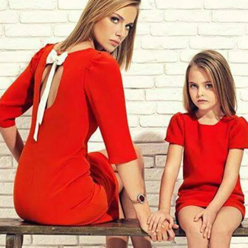 H0094 red Лидер продаж; Семейные комплекты; платья для мамы и дочки; весеннее модное праздничное платье для девочек; Sylvanian; семейная одежда; H0094 - Цвет: H0094 red
