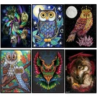 Набор для алмазной вышивки 5D сделай сам, мозаика из смолы с рисунком животных, наборы для вышивки крестиком, украшение комнаты, наклейки на стену